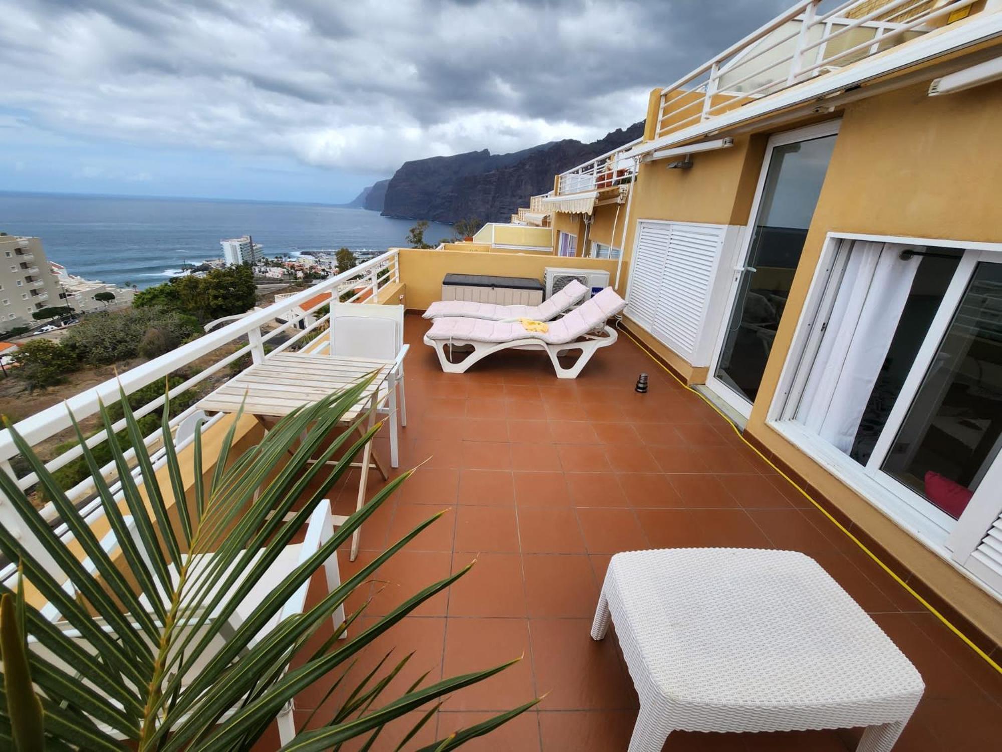 Los Gigantes,Huge Terrace,Sea View,Air Conditioning Διαμέρισμα Puerto de Santiago  Εξωτερικό φωτογραφία